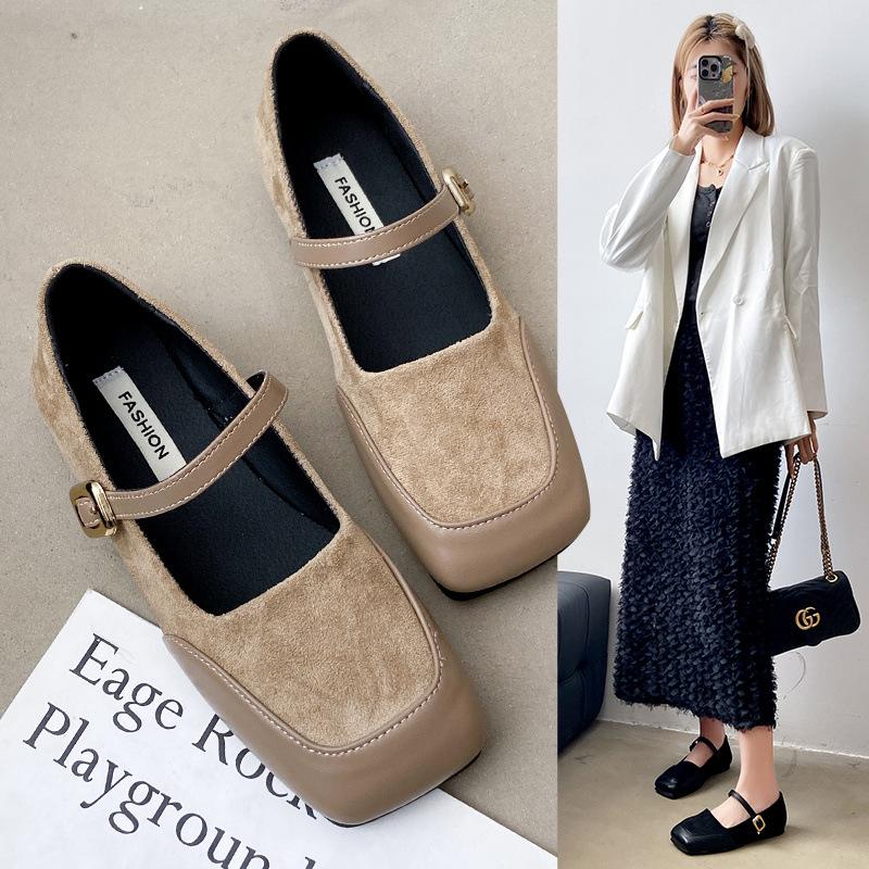 Spring Autumn Elegant Mary Janes Shoes Women Tabi Lolita Shoes Buckle Strap Shallow Ladies Ballet Flat Shoes Women's Loafers