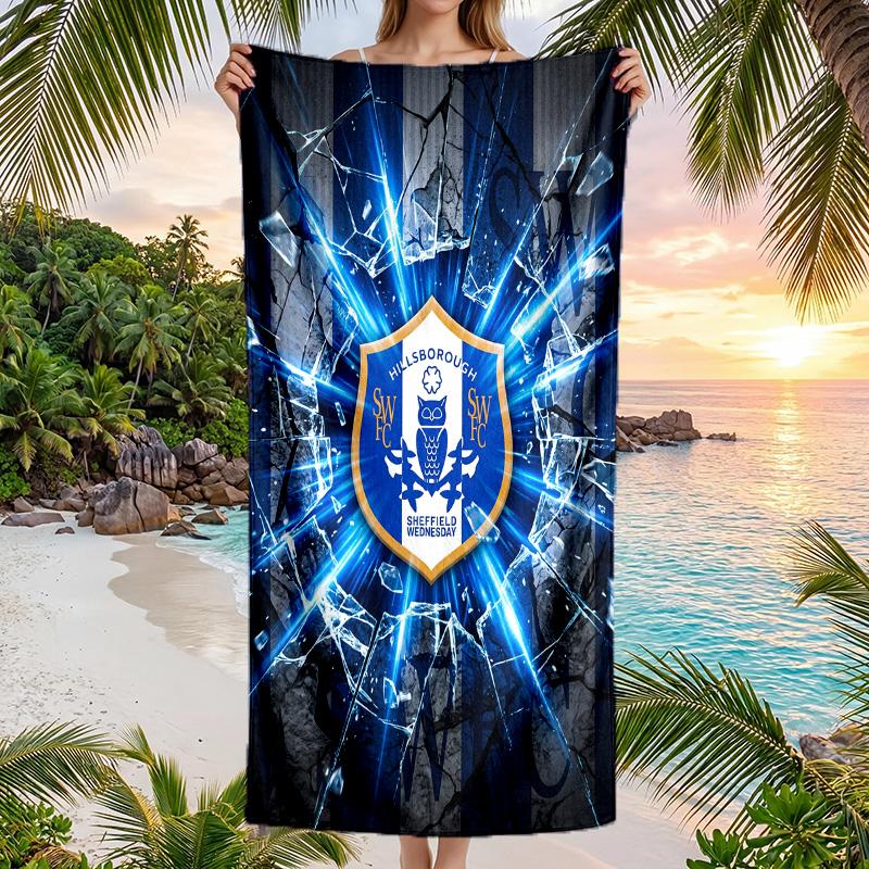 Asciugamano da Spiaggia Sheffield Wednesday Football Morbido Microfibra Asciugamano Estivo Asciugatura Rapida Assorbente per Spiaggia Piscina Viaggio