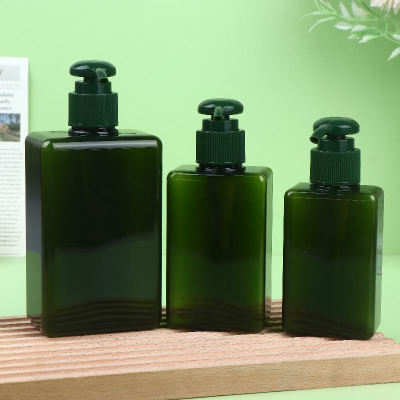 100-650Ml Square Bathroom Soap Dispensers Refillable Shampoo Shower Gel Holder Portable Travel Dispenser Empty Bath Pump Bottle
