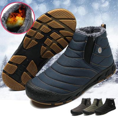 Men Snow Boots Women Winter Cotton Shoes Super Warm Ankle Boots Waterproof Warm Plush Boots Footwear Plus Size 47 Outdoor High Top Warm Furry Sneakers