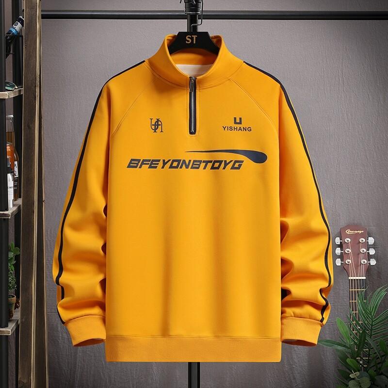 

Spring New Semi-turtleneck Zipper Sweater Men s Loose Fashion Casual Top M