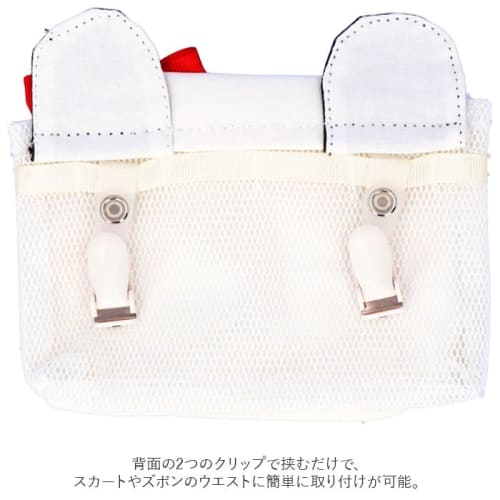 Twin Canvas Panda Clip Pocket A 15x12cm