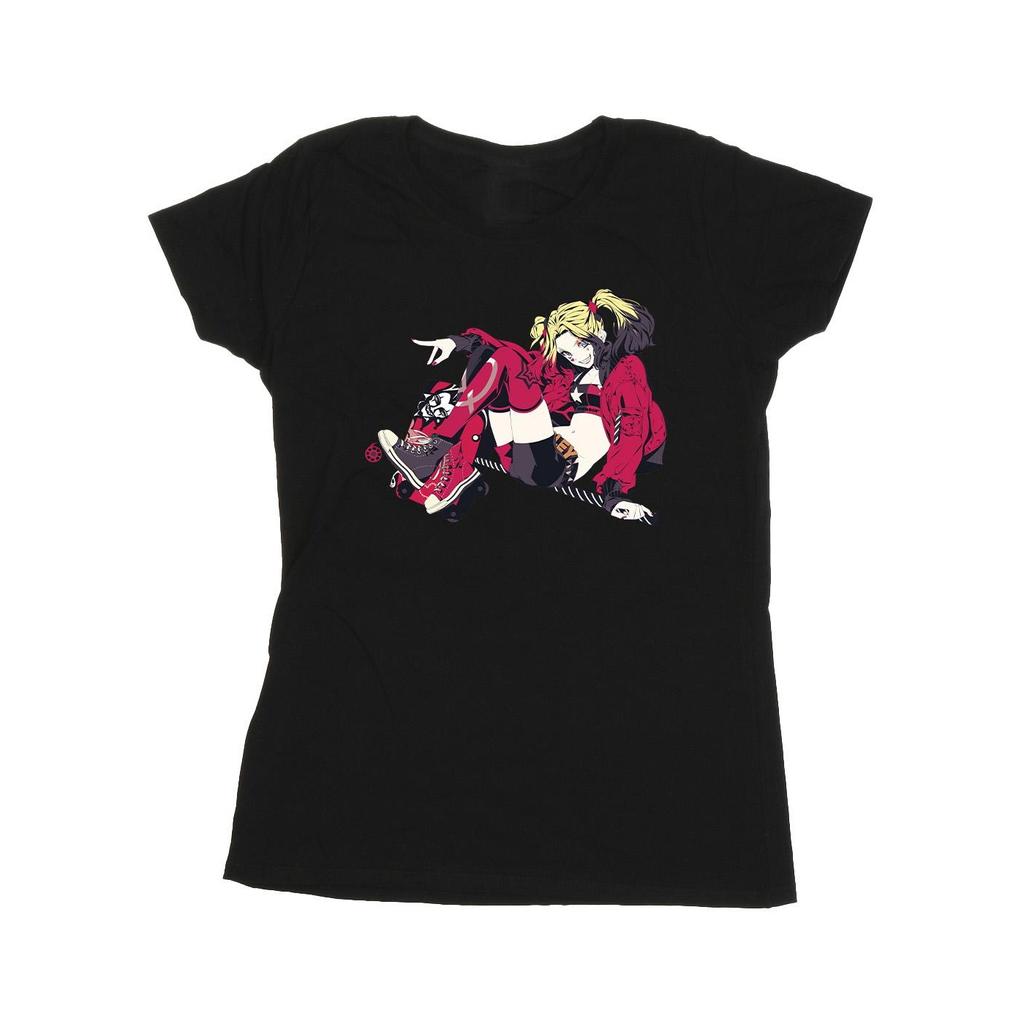 DC Comics Womens/Ladies Harley Quinn Rollerskates Cotton T-Shirt