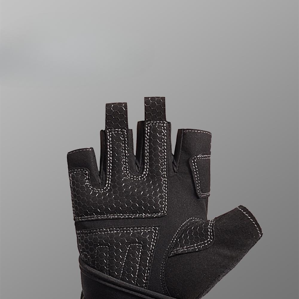 Fitness Half Finger Gloves Men's Equipment Training Exercise Lengthened Wrist Guards Women's Single Bar Pull Up Non Slip Breathable Wear Resistant