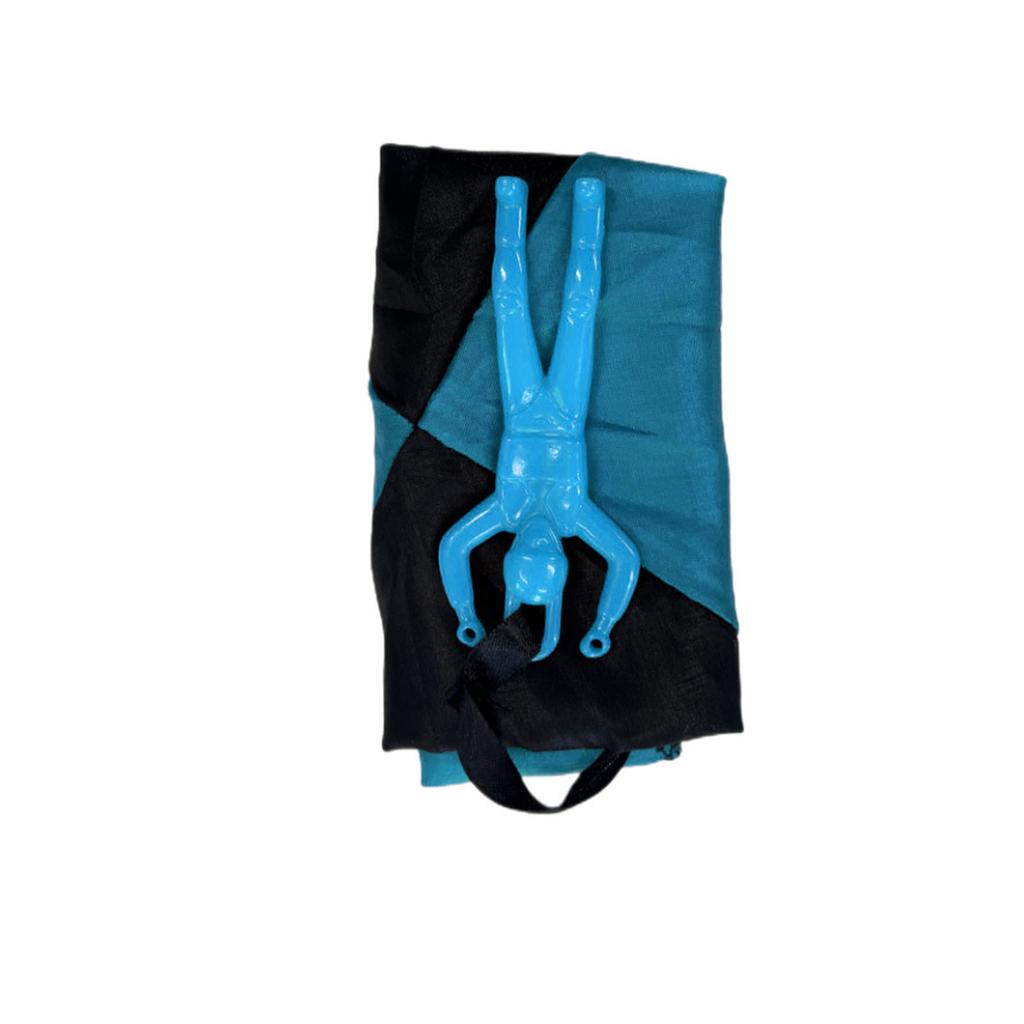 Parachute Toy Hand Throwing Parachute Outdoor Children Paratrooper Toy Improves Manipulative Ability Blue