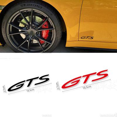 2PCS New Car Styling GTS Body Emblem Badge Sticker For Cayenne Cayman Panamera Macan 911 718 928 901 930 Accessories