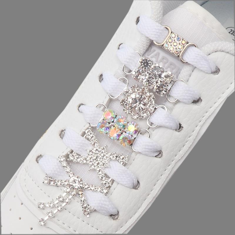 luxury Rhinestone AF1 Shoe Charms Colorful Diamond Sneaker Charms Girl Shoe decoration DIY Shoelaces Buckles shoes accesories