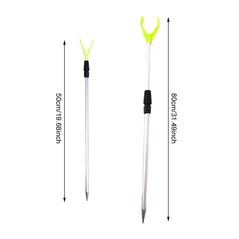 50/80cm Fishing Bankstick Adjustable Extending Rod Rest Telescopic Fishing Stand Holders Fishing Rod Bracket Fishing Accessories