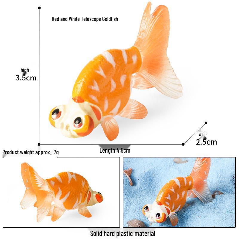 Solid Cross Water Drop Fish Simulation Toy Model - Bobo Sea Creature Ornament