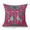 Orange Yellow Blue Pink Purple Tropical Plant Giraffe Unicorn Animal Pattern Toile De Jouy Decorative Pillow Case Cushion Cover