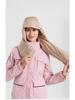 Women's Hooded Down Hat & Scarf: Windproof, Warm Ear & Neck Protection for Autumn/Winter