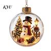 Year Round Home Accent Lighted Clear Christmas Ball Ornaments, Cute Santa Claus/Tree/Snowman/Angel Figure Inside Winter Wonderland Decorations