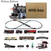 City Super Long Train Track Cargo Car Carriage Wagons Passenger Model Accessories Classical Electric Set Children Train Toy