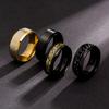 4pcs Stainless Steel Ring Set  Men's Wedding Rings Cool Spinner Black Golded 8mm Width Unisex