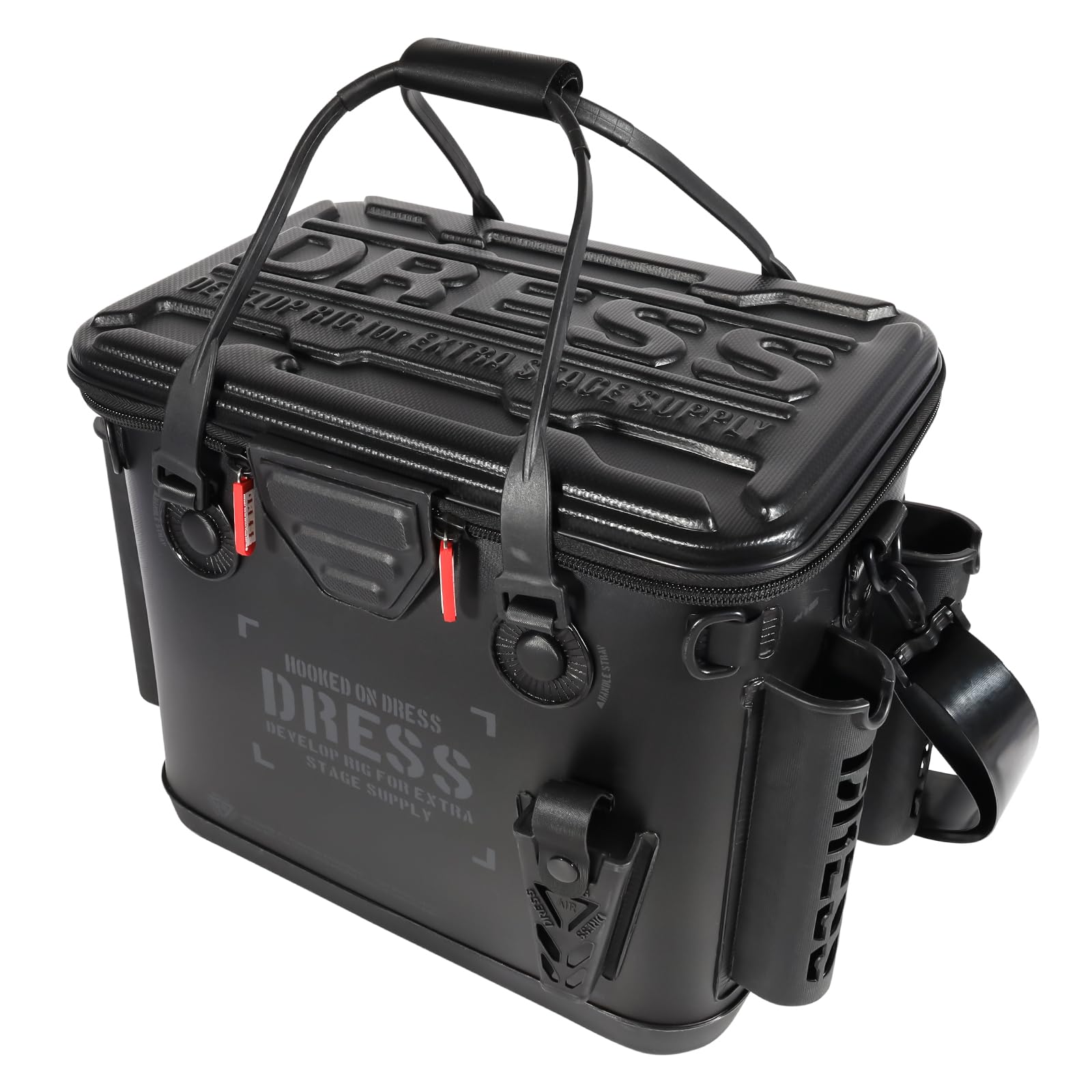 

СУМКА Stealth Black для рыболовных снастей с сетчатым карманом из ЭВА для удилищ, рыболовных снастей, рыболовных снастей, контейнер для хранения, готовность к чрезвычайным ситуациям, прибл.. 34 л,