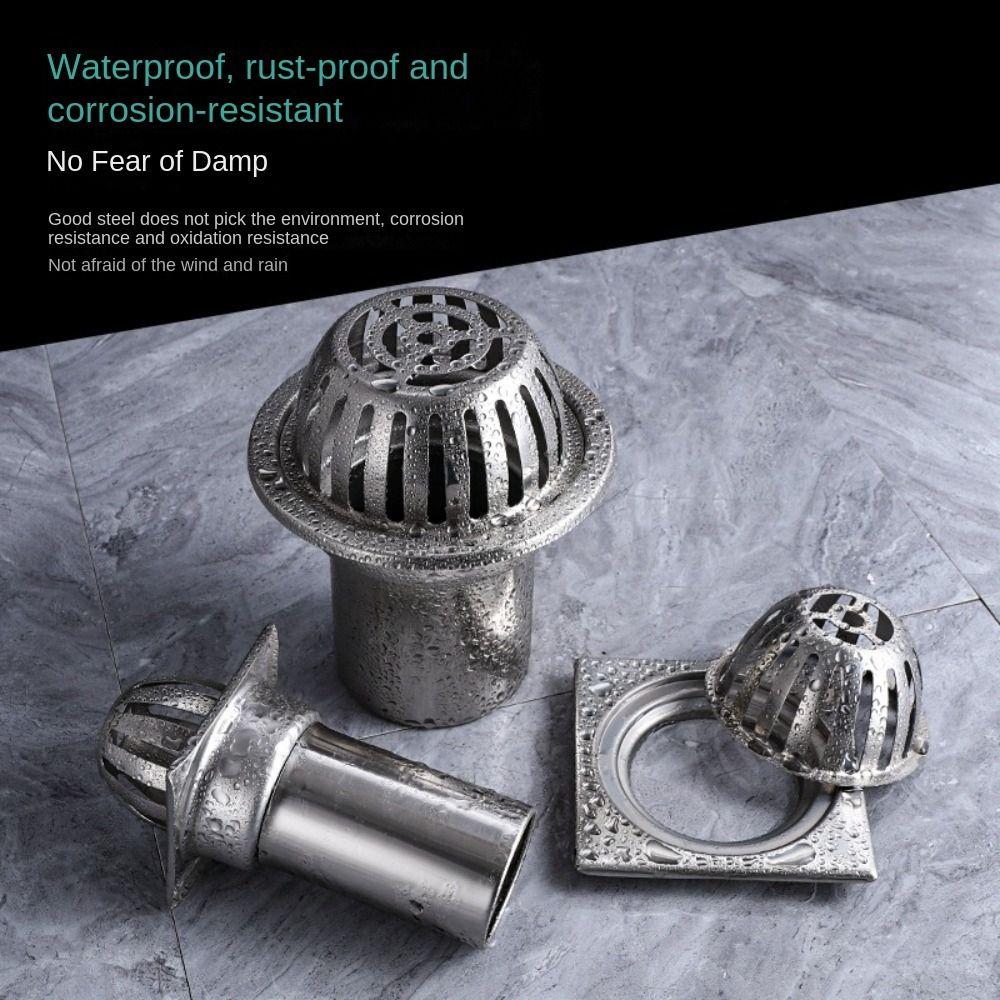 Stainless Steel Roof Floor Drain Anti Rodent Anti-blocking Rooftop Rain Pipe Cap Easy Installation Sewer Net Filter