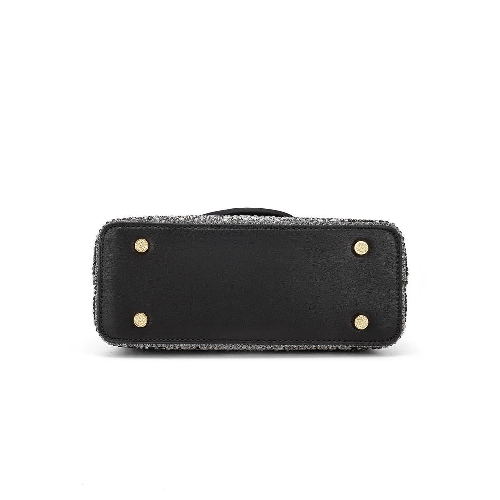 Women's Large Capacity Rivet Pearl Tote and Crossbody Bag