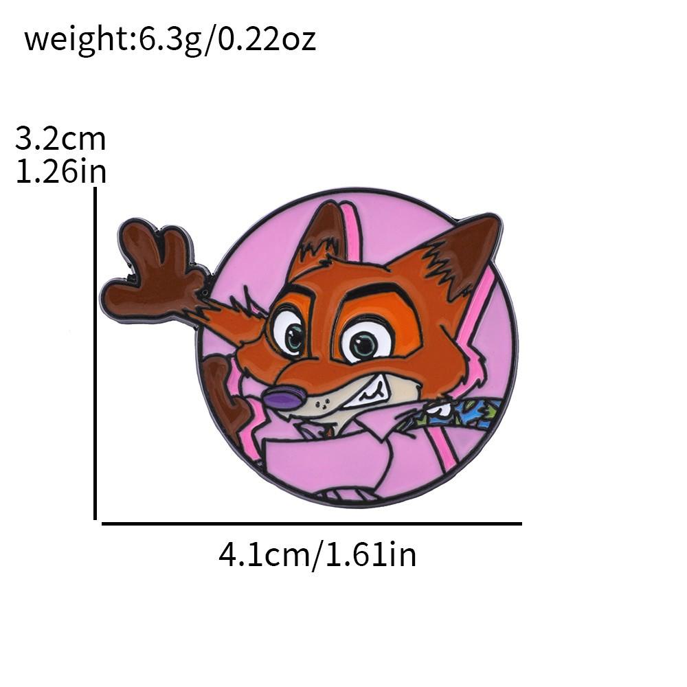 28 Spot Crazy Zootopia Metal Badge Nick Fox Judy Rabbit Alloy Enamel Brooch Hot Sale