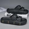 Fashion Men Slippers Buckle Summer New Casual Beach Shoes Soft Bottom Breathable Non-slip Men's Dual-use Sandals Slippers Men