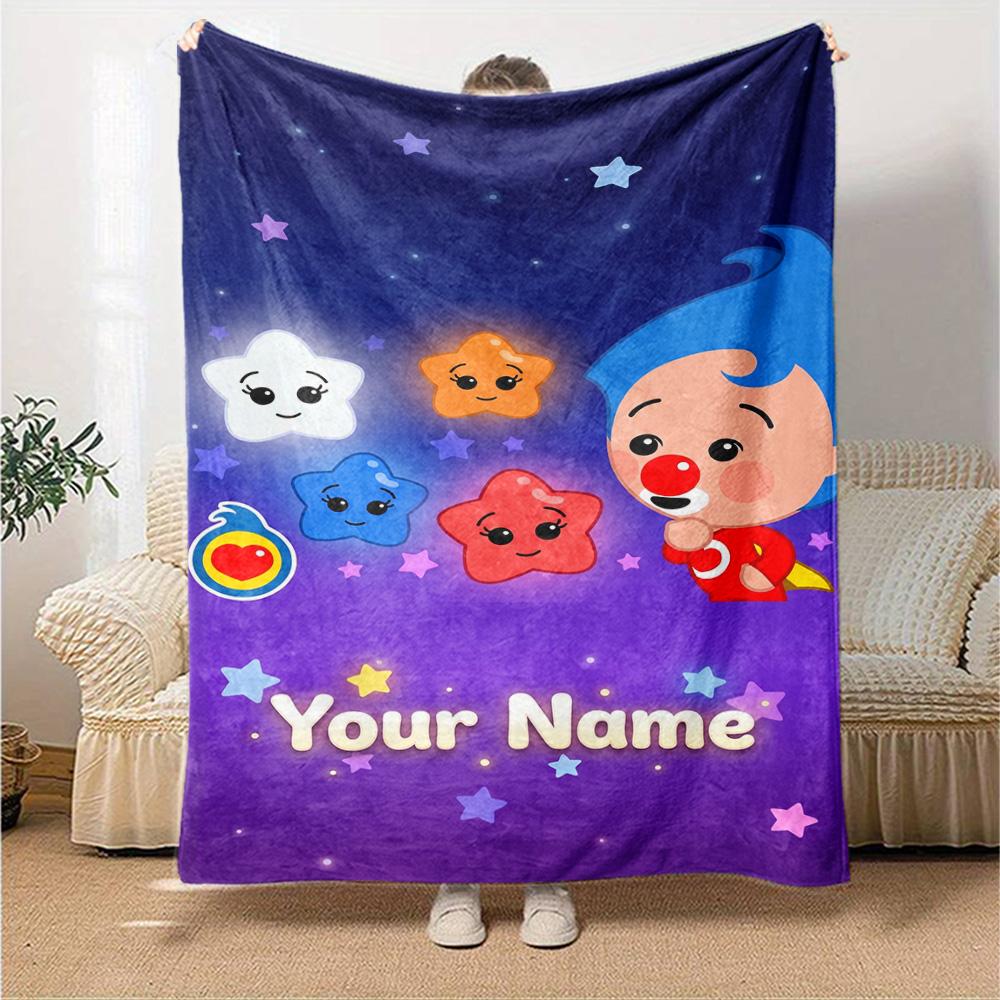 Plim Plim Customize Your Name Blanket Multi-purpose Customizable Blanket Comfortable Throw For Office Home Decor Picnics Bedding for All Occasions