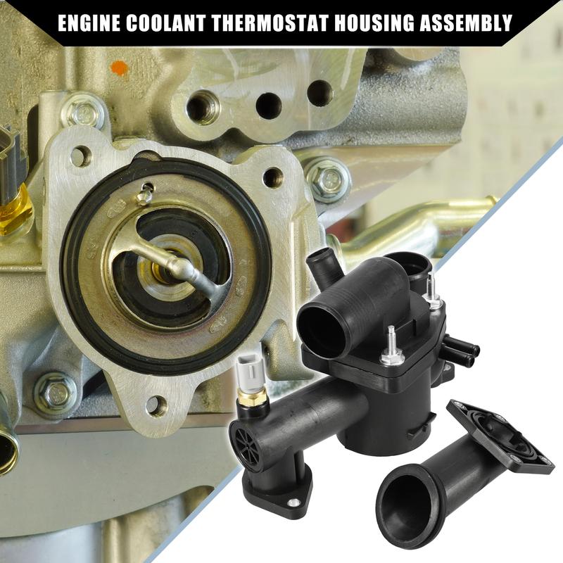 X Autohaux No.AJ89485 Engine Coolant Thermostat Housing Assembly for Jaguar XJ8 2004-2005