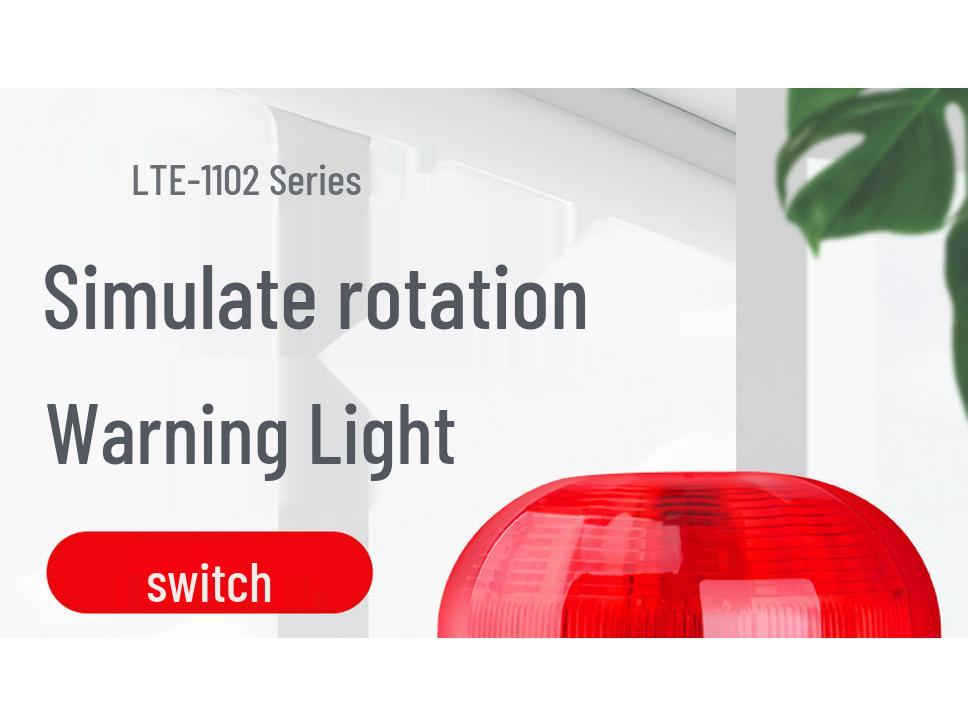 LTE-1102J Rotating LED Flashing Light & High-Volume Alarm, 24V/220V/380V