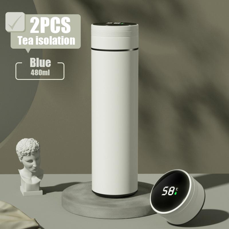 Smart Temperature Display Smart Thermos Cup 480ml 304 Stainless Steel Waterproof Double-wall Vacuum Thermos Cup