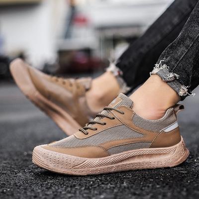 New Trendy Shoes Breathable Sports Shoes Men's Shoes Live Broadcast Lace-up Flat-heeled Casual Men's Shoes