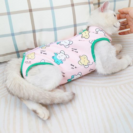 Pet Surgical Suit Gingerbread Man Pattern Anti-licking Skin-friendly Four-leg Cats Dogs Surgery Recovery Suit Pet Supplies