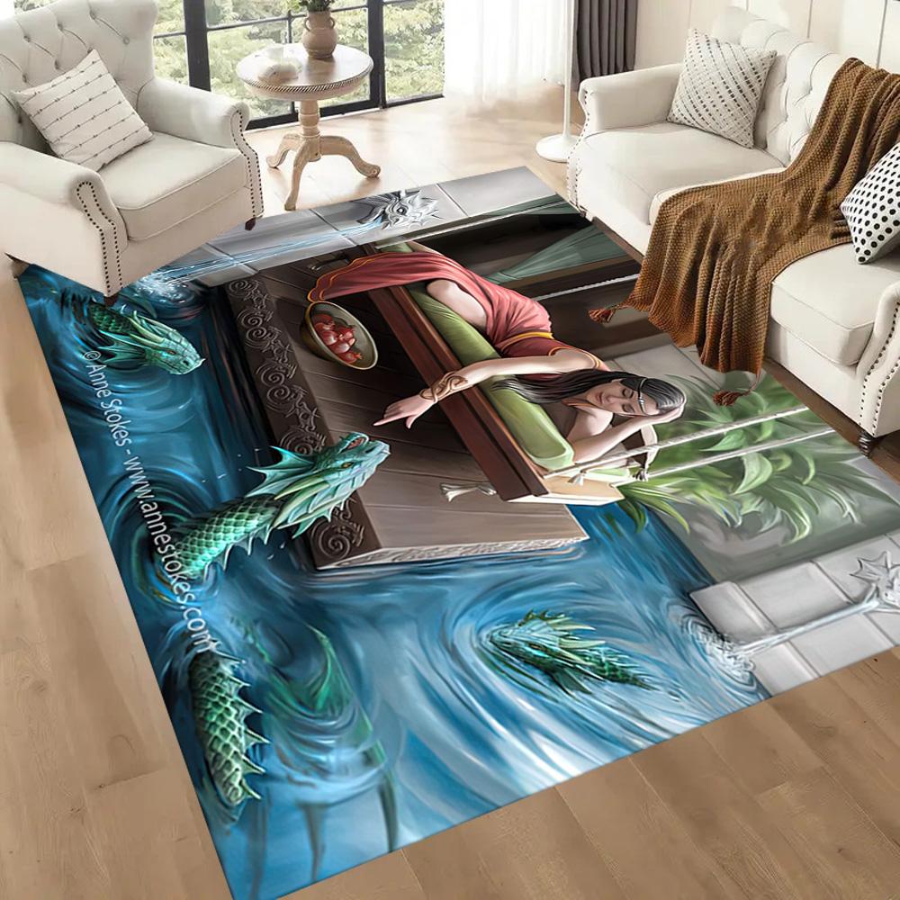 Gothic Style Area Rug Design for Living Rooms Playrooms Kitchen Foyer Antislip Carpet Office home decor Perfect Gift for Friends & Family