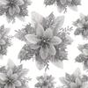 12Pcs with Stems Artificial Christmas Flowers With Clips Christmas Floral Decorations  Wreath