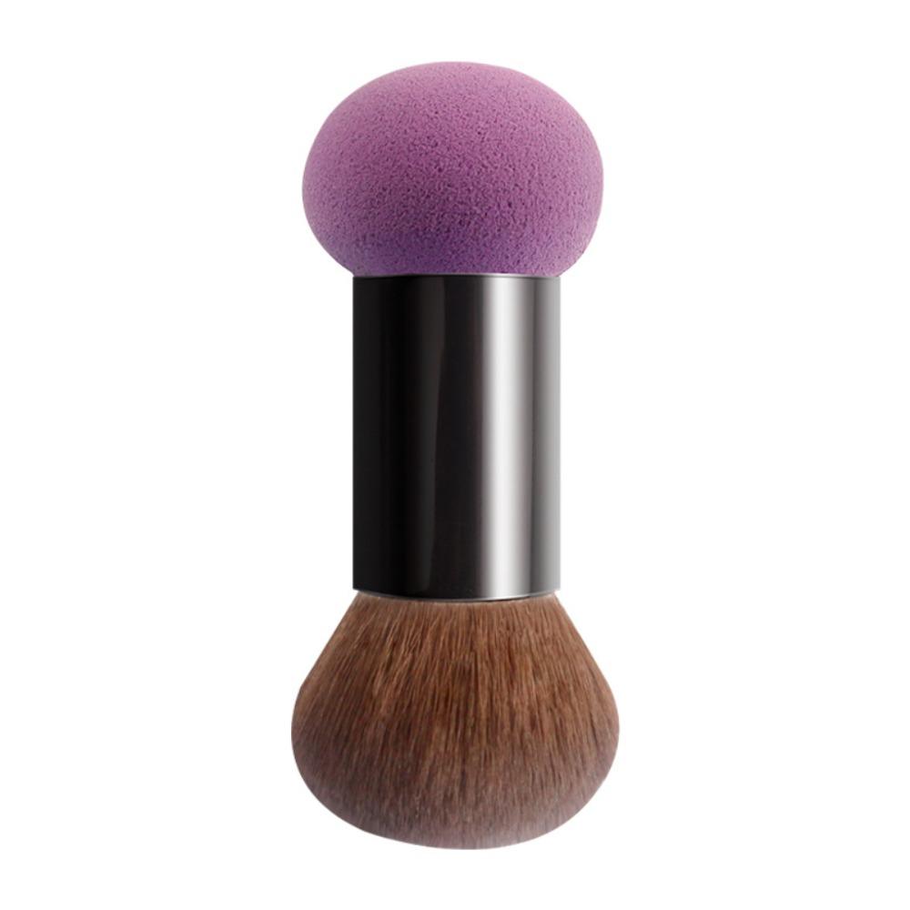 Double Head Foundation Brush Mushroom Dry and Wet Use Dual-purpose Powder Brush Chubby-shaped Makeup Brush