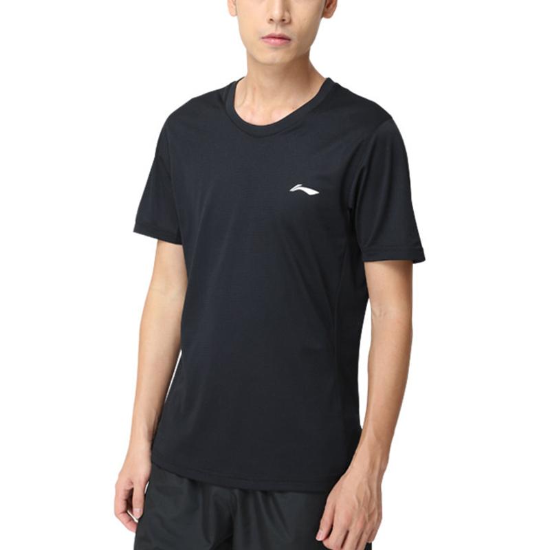 Li Ning Straight Fit T Shirt Men's Black ATSQ365-2
