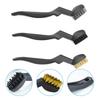 3Pcs Wire Brush Nylon Brushes Industrial Metal Polishing Burring Cleaning Brush 7 Inch Rust Removal Cleaning Polishing Brush