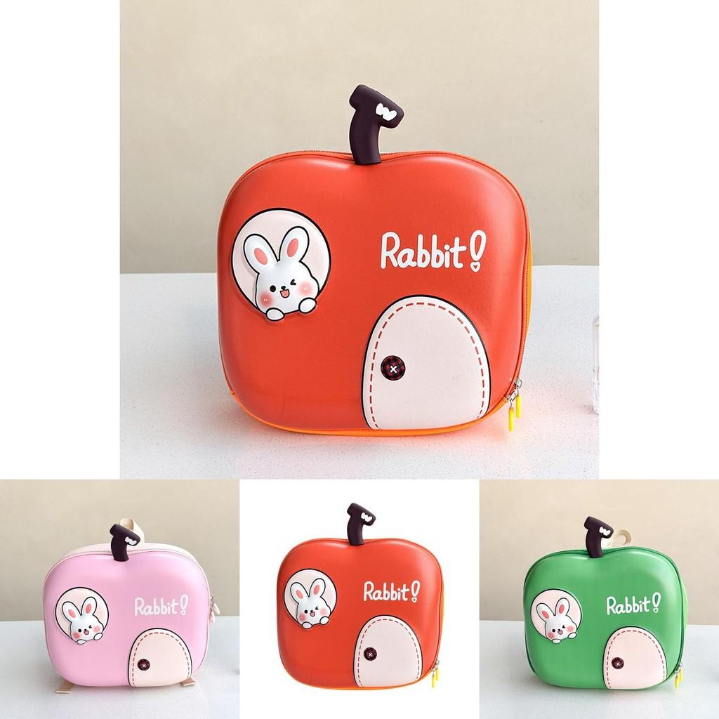 Fun And Playful Apple Shaped Childrens Backpack In Pink And Green For Kids Aged 3 To 6 Years