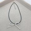 Elegant Bowknot Necklace Unique Perals Bowknot Pendant Clavicular Chains Accessories Perfect for Parties and Weddings