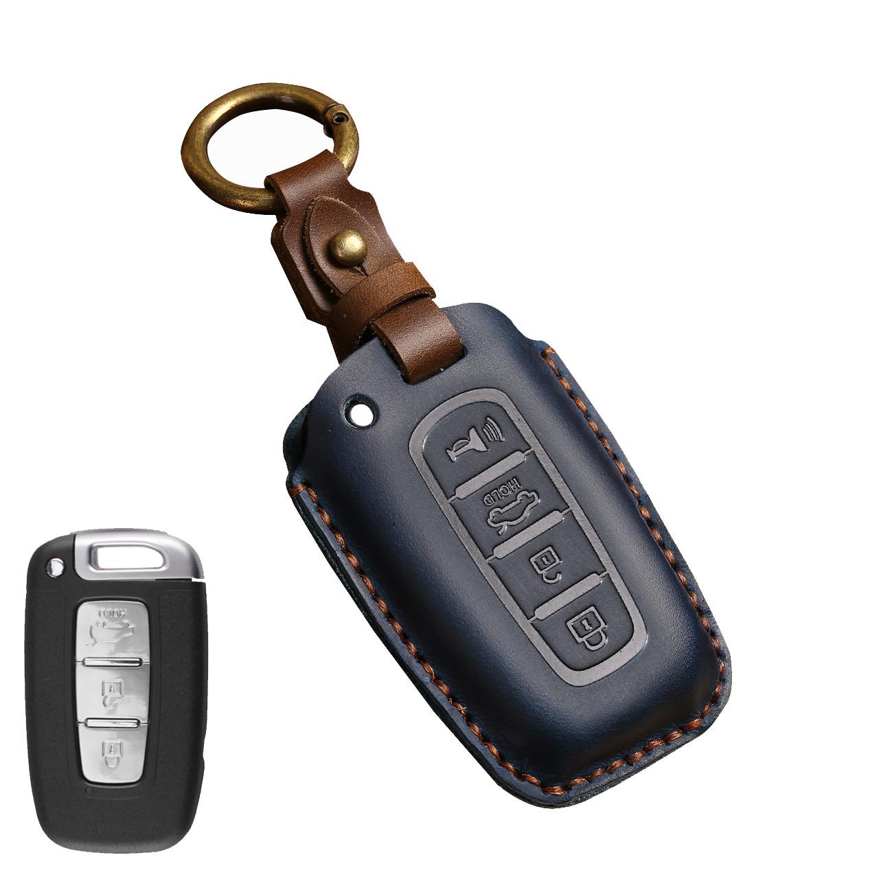 

Genuine Leather Key Case for Kia Sportage, Sorento, Forte, K9 - Car Protection Bag