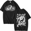 Stray Kids Run It World Tour T‑Shirt, Double‑Sided Yin‑Yang Oriental Graphic Print Kpop Fan Casual Short Sleeve Tee Tops