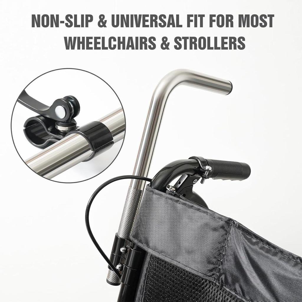 Universal Retractable Wheelchair Handle Extender, 300 Lbs Capacity