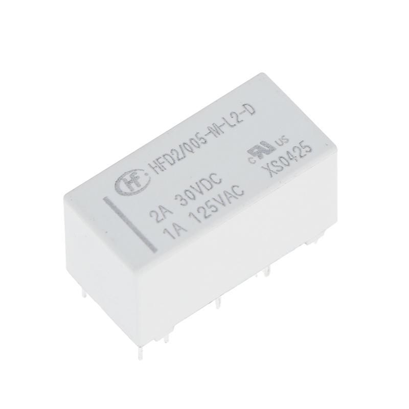 5V Cewka Przekaźnik Bistabilny Latching Dpdt 2A 30Vdc 1A 125Vac Hfd2-005-M-L2-D Realy