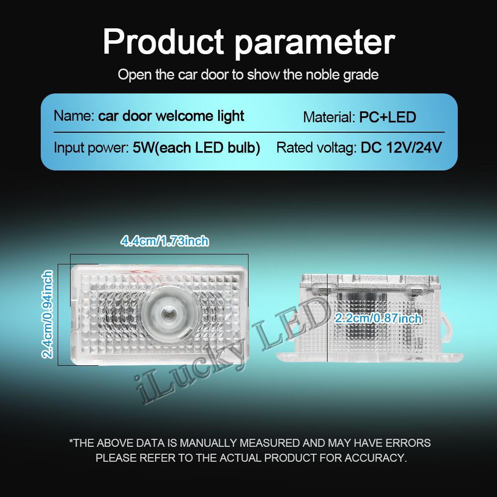 2Pcs Fashion LED Car Door Welcome Light Logo Projector for Tesla Model 3/Y 24-25 Model 3 17-23 Model Y 21-24