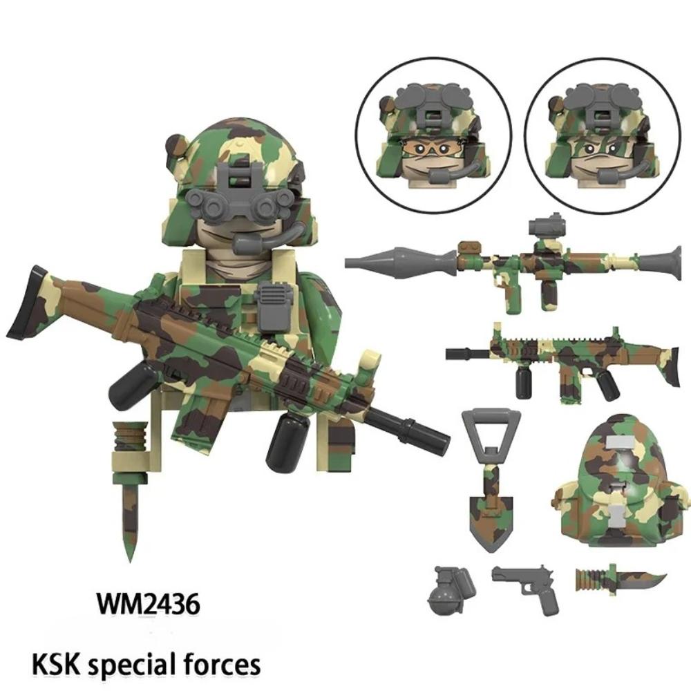 WM6147 WM6168 Vojenská série SWAT Speciální jednotky Stavebnice Komando Voják Městská policie Čepice Mini Akční figurka Hračky