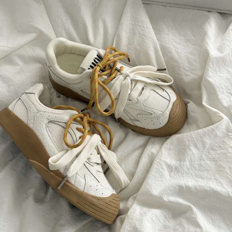 American retro board shoes women's 2025 summer new versatile little white shoes ins breathable niche student casual board shoes