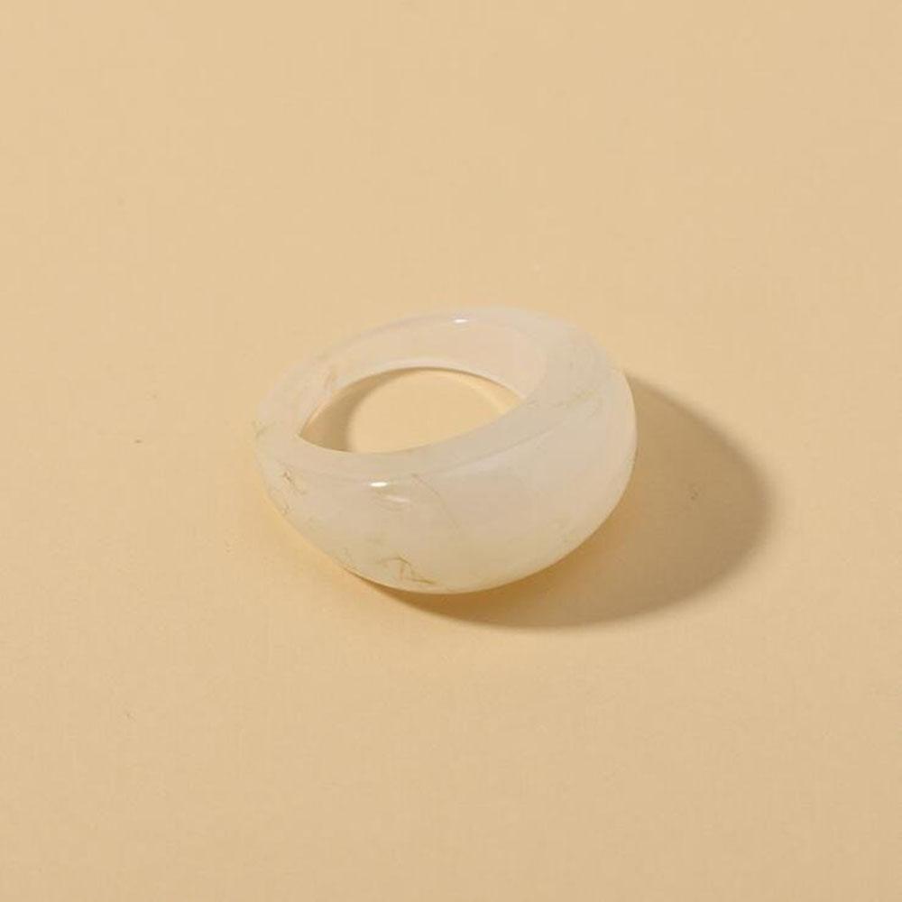 Neue Koreanische Bunte Acrylringe Vintage Runde Ringe Für Damen Großer Kpop Fingerring Für Mädchen Punk Harzring Modeschmuck