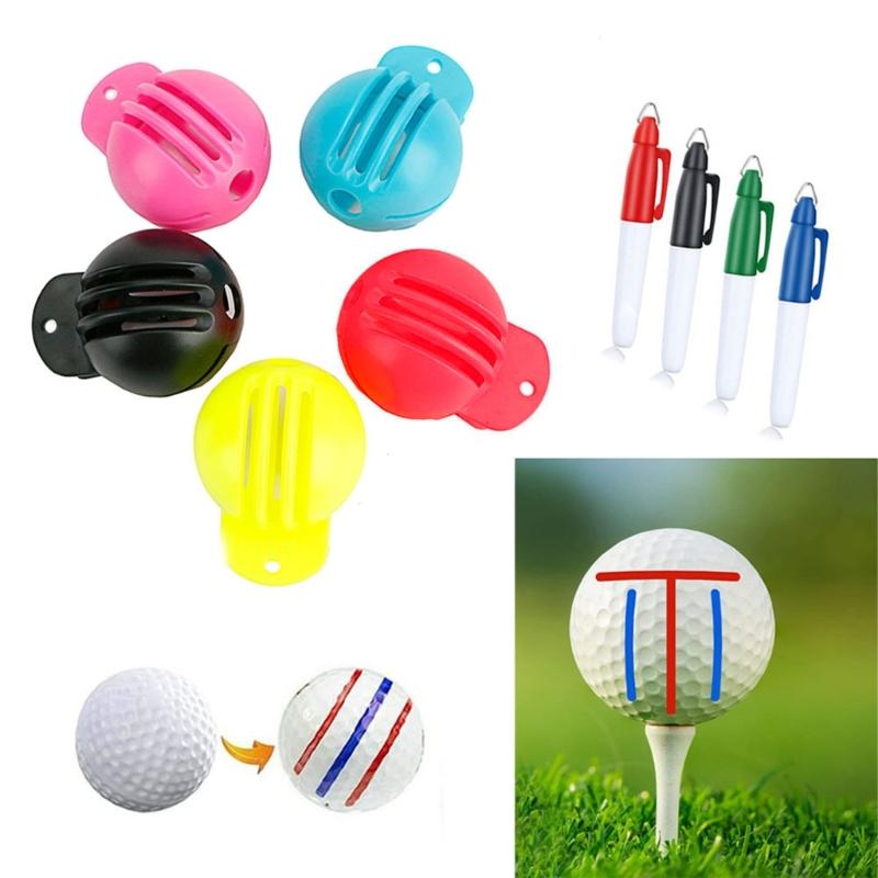 Golf Marker Pen for Golf Training Ball Line Marker Drawing Three Line Templates