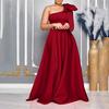 C8613 Elegant European and American Summer One-Shoulder Bow Long Evening Dress