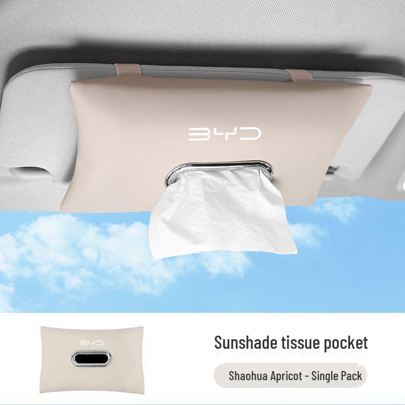 

BYD Seal DMI Car Hanging Tissue Bag - Sun Visor Strap Tissue Box for Car Interior Standard