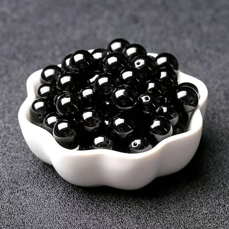 Double Golden Sheen Black Obsidian Beads Bracelet - DIY Handmade Crystal Accessories