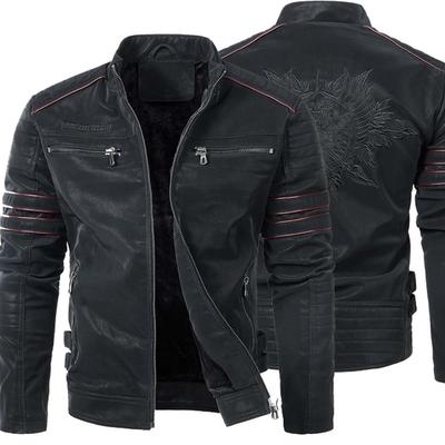 Men's Autumn and Winter Pu Leather Jacket Motorcycle Jacket