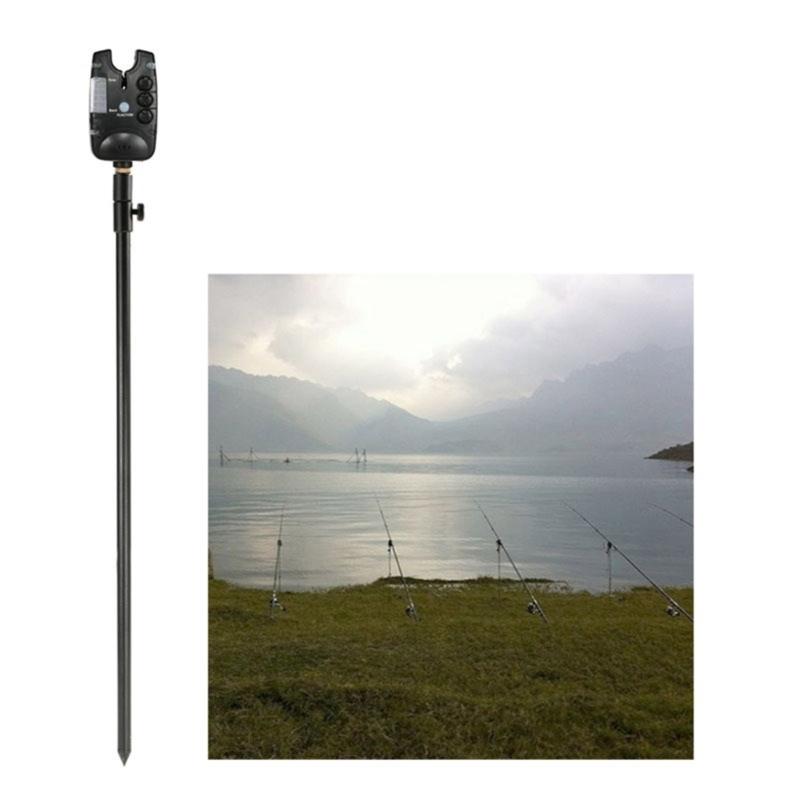 Lightweight Aluminium Insert Fishing Ground Rod Fishing Banks Stick Adjusted Plug Insert Ground Fishing Rod Stand Holder